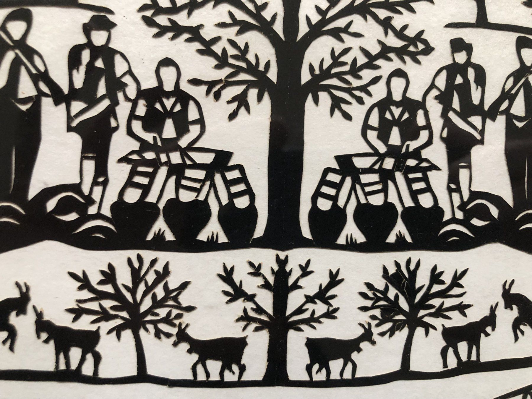 Grafica & Litografie: Orig. Scherenschnitt - "Ländliche Szene" – Usato da Schaffhausen venduto da durruti 3