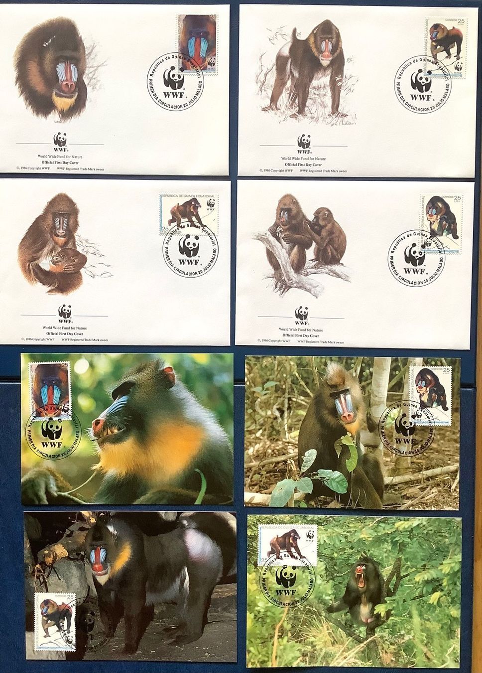 Tutti i francobolli: 1986 Guinea Der Mandrill FDC + Maximum. – Nuovo (secondo la descrizione) da Liestal venduto da Pep3