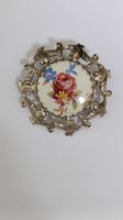 Broche vintage romantique en porcelaine – Motif Floral!