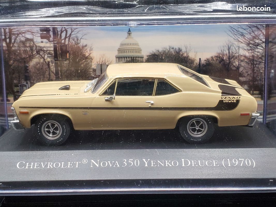 Chevrolet Modellini d'auto: Chevrolet Nova 350 Yenko Deuce 1970 beige / Decor       1:43 – Nuovo e nell'imballaggio originale da Gerlafingen venduto da espero88 8