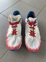 Chaussures de course 361 Feisu 2 blanche et rouge homme