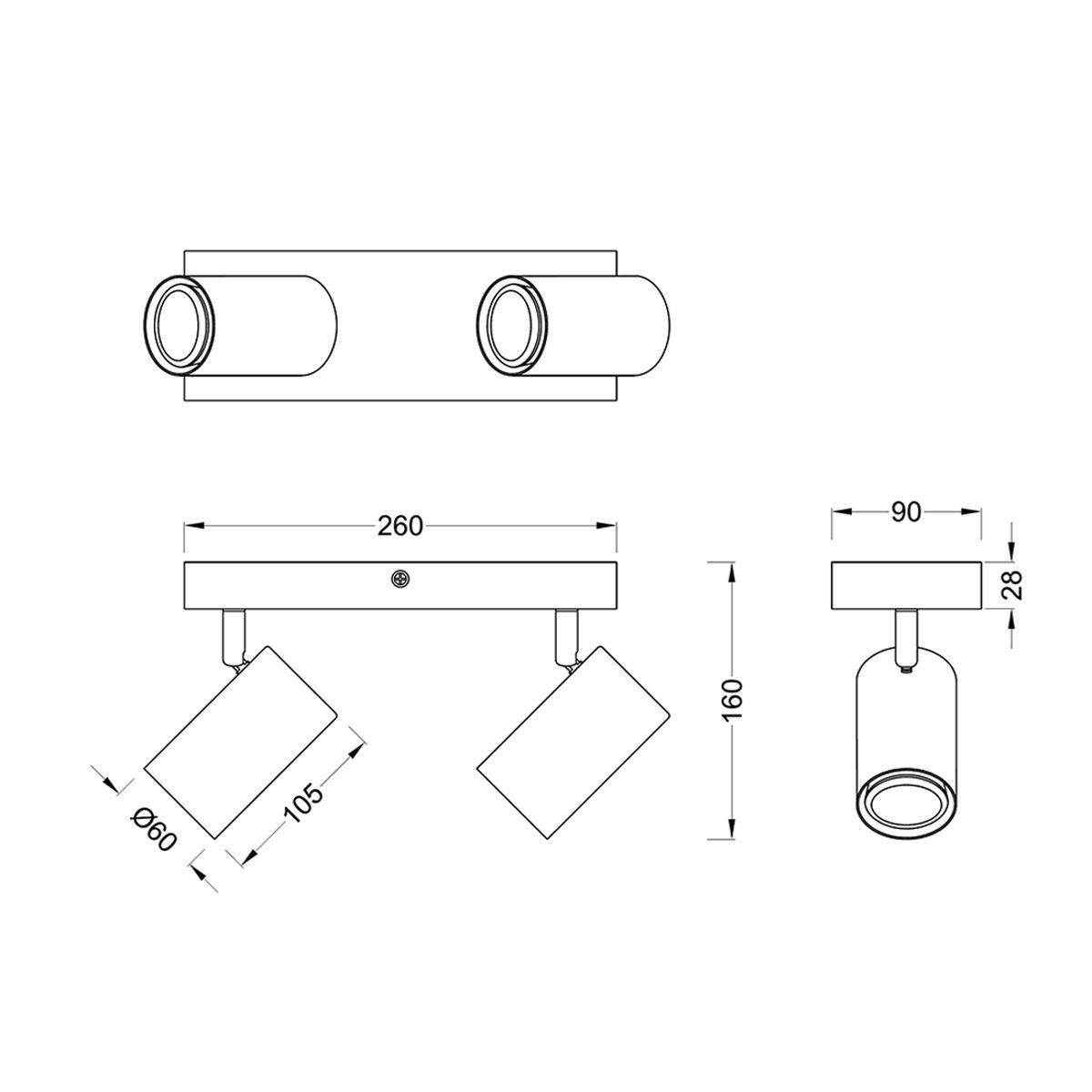 Lampadari & plafoniere: Deckenleuchte, 2 Spots, 26 cm x 9 cm – Nuovo (secondo la descrizione) da Kreuzlingen venduto da Smart-Light 4