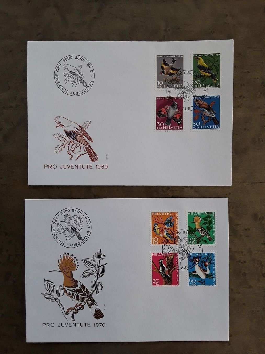 Tutti i francobolli: Pro Juventute FDC Brief 1969 / 1970 – Usato da Bazenheid venduto da derdelorean01