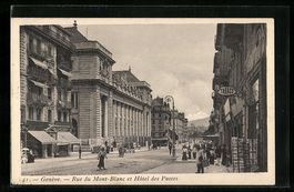 Genève, Rue du Mont-Blanc et Hotel des 