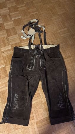 Oktoberfest Lederhose Herren Rindsleder Gr. XXL