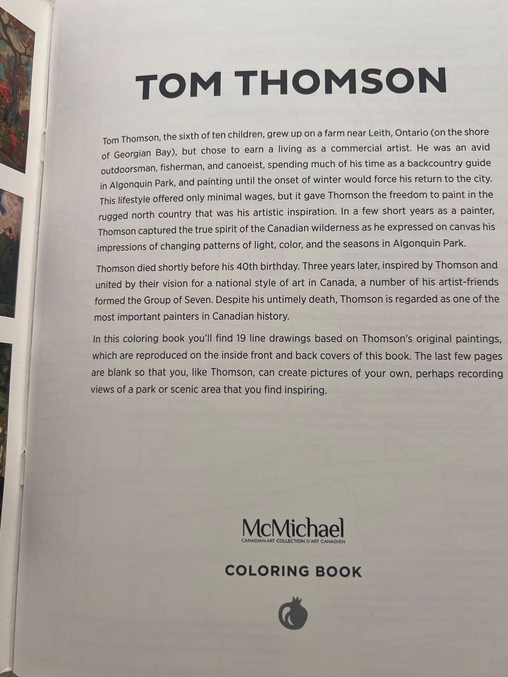 Libri: Coloring book by Tom Thomson – Nuovo (secondo la descrizione) da Lausanne venduto da NYC67 7