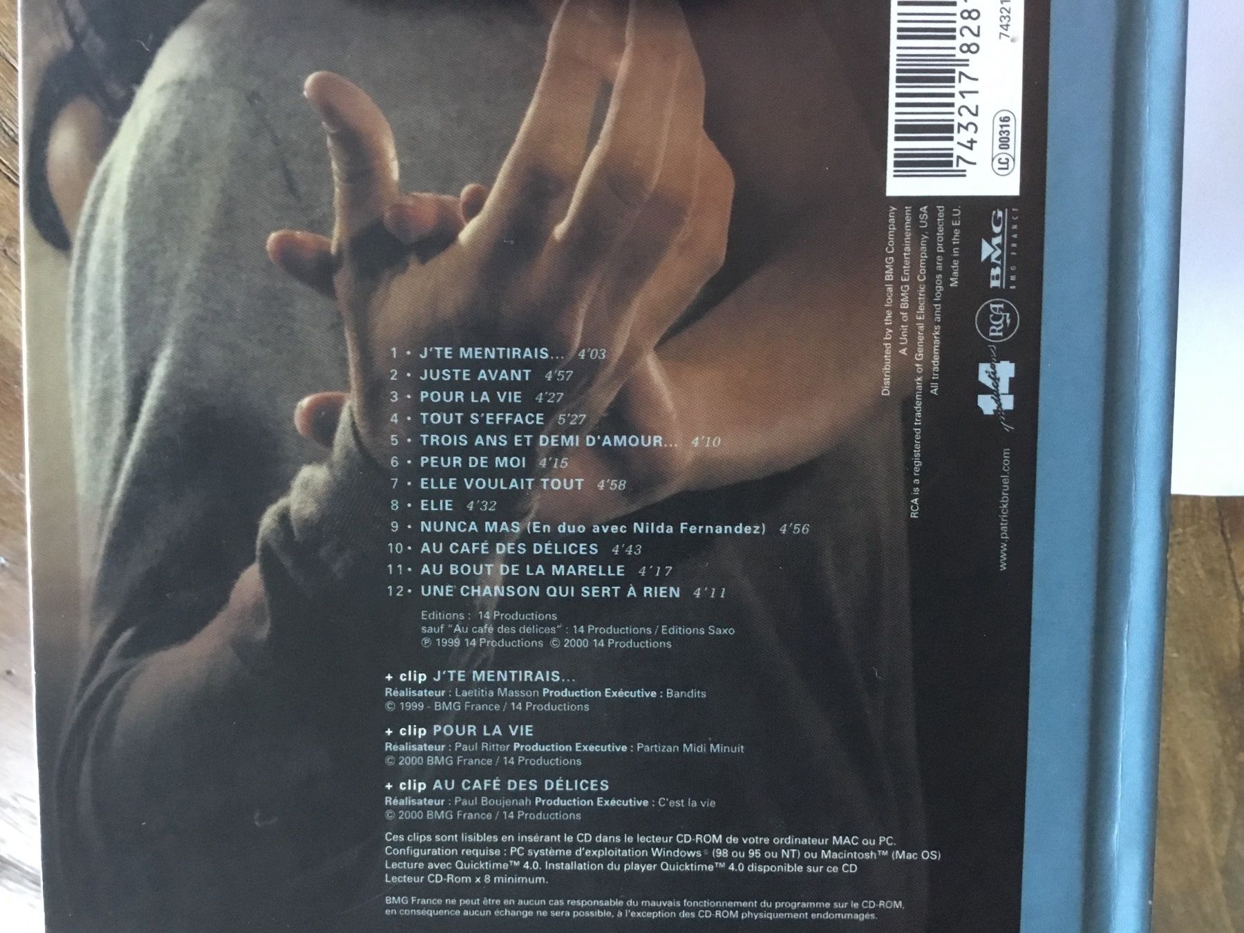 CD: Patrick Bruel - Juste Avant - CD Album  o – Usato da Thierachern venduto da sweden08 1