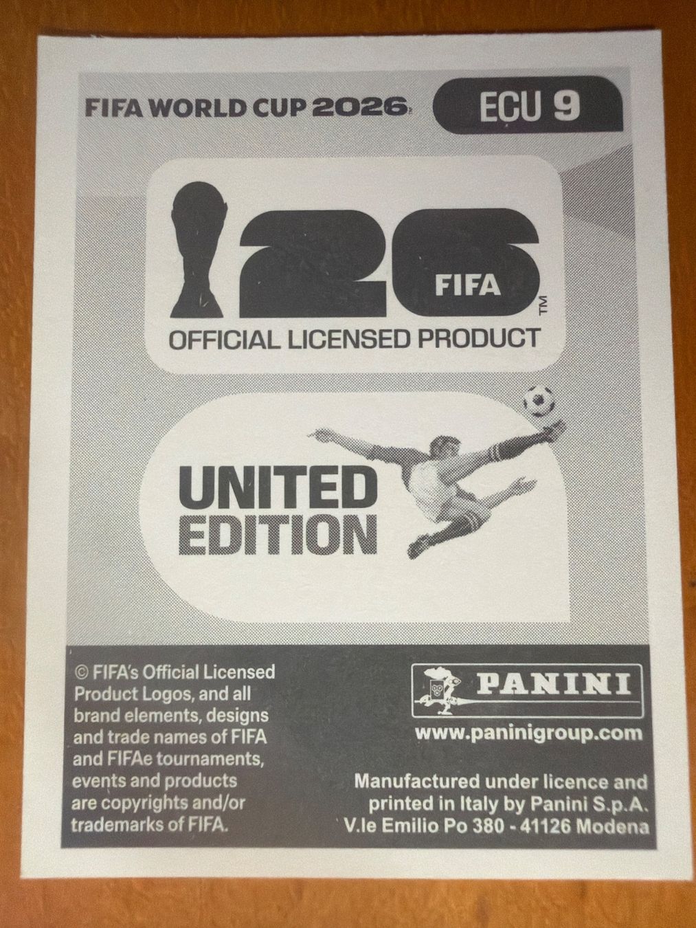 Panini Cartes à collectionner: Panini ECU9 – Neuf (Voir description) à Susten par Rechnun 1