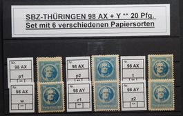 SBZ Thüringen speziel Mi-Nr.98 AX+Y Postfrisch Tadellos