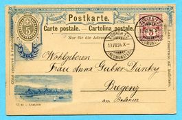 Postkarte Zürich nach Bregenz 1894 - Kant. Gewerbeausst.