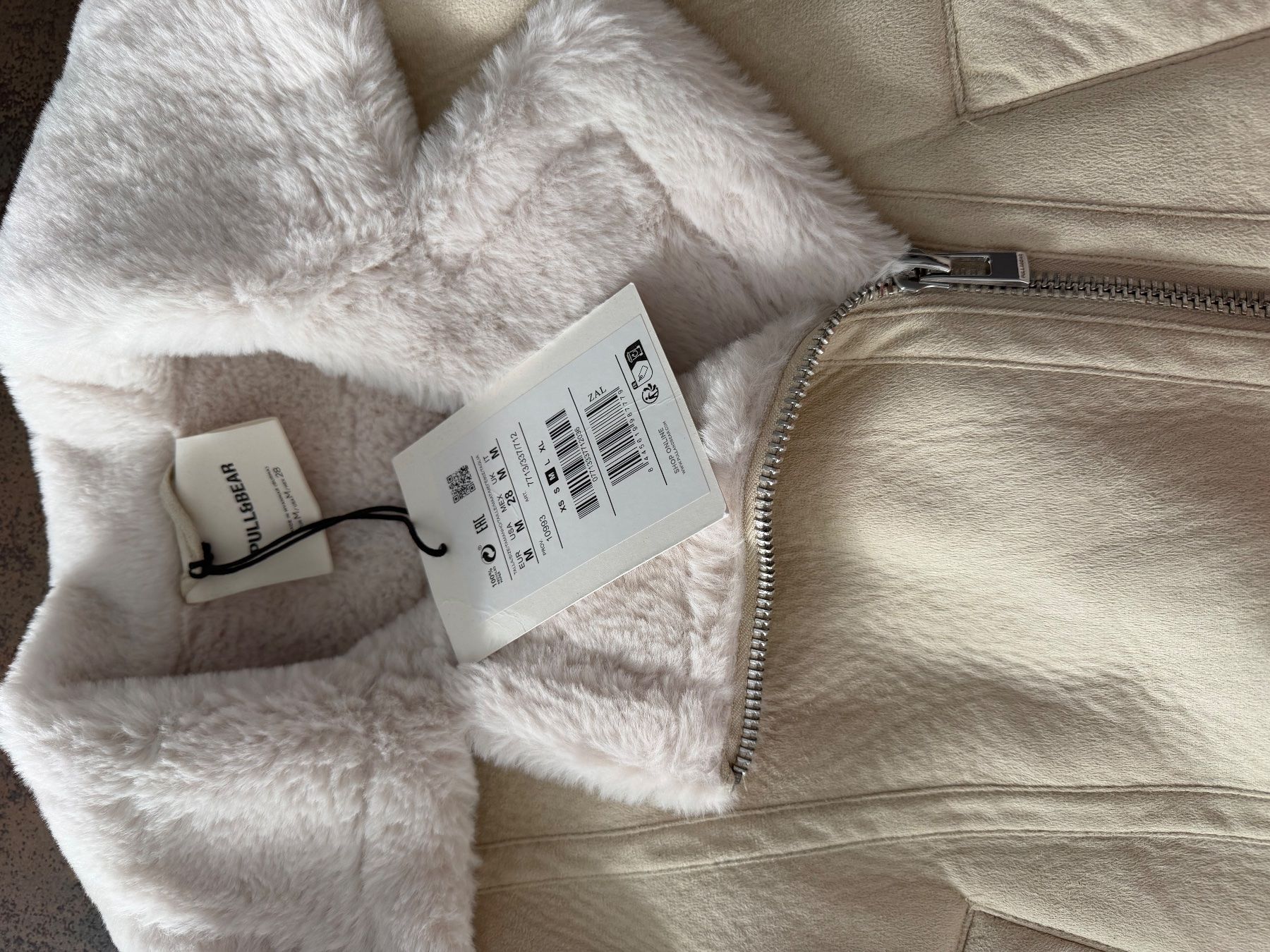 Pull&Bear Giacche: Pull&Bear Jacke mit Fellimitat in Beige Grösse M Neu – Nuovo (secondo la descrizione) da Arch venduto da ellaisa84 1