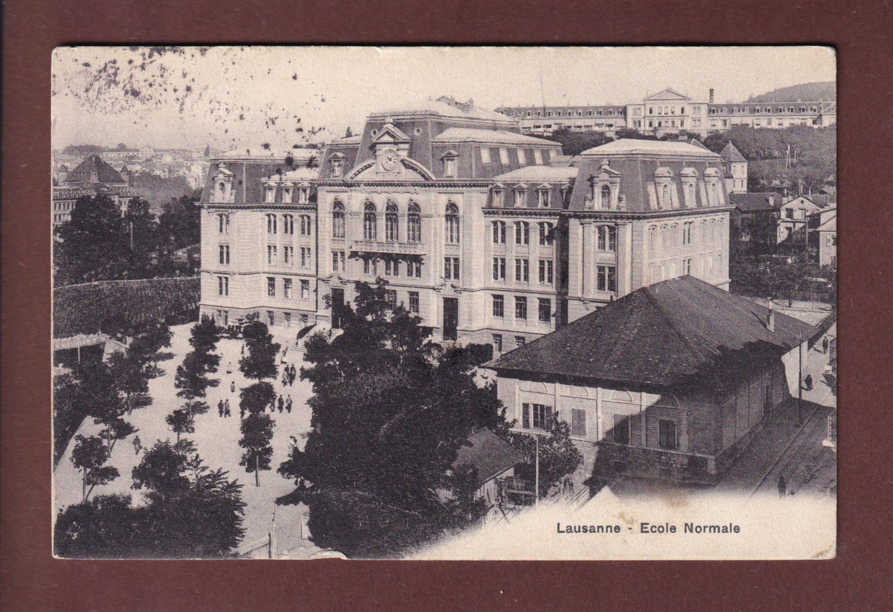 Ansichtskarten: LAUSANNE - Ecole Normale - 1909 – Gebraucht aus Pully von nicecards