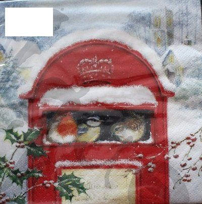 Kit bricolage: Serviette red post box (1051) 3Stk. – Nuovo (secondo la descrizione) da Schlatt TG venduto da kreativ-atelier