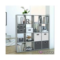 KARREE Raumteiler 140x140cm - Grau/Beton Paravent Regal