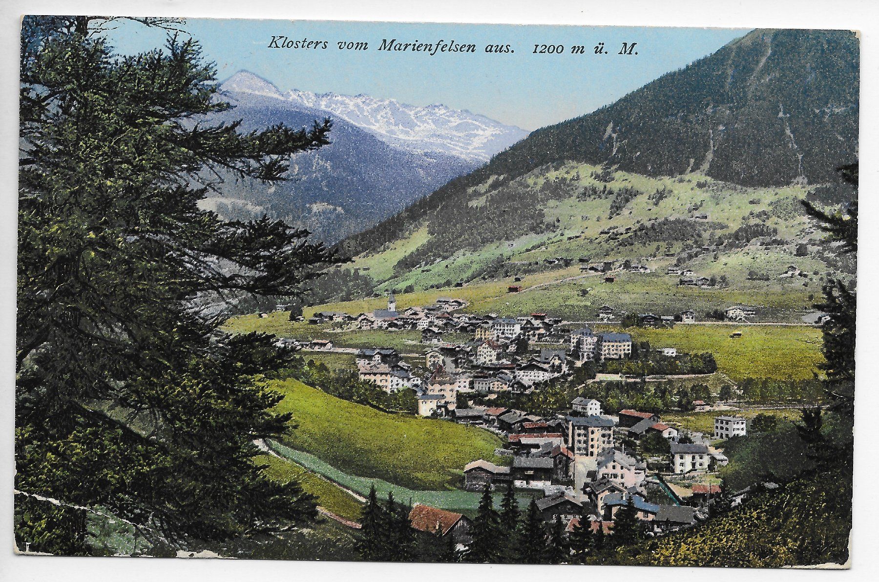 Ansichtskarten: Klosters vom Marienfelsen aus – Gebraucht aus Hefenhofen von Richsalz