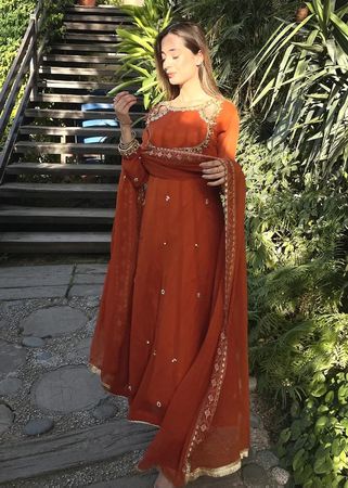 ✨ Traumhaftes Festkleid 3-teilig – Orange, M | Neu & Ungetra