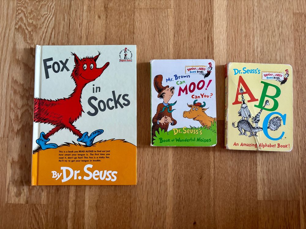 Dr. Seuss Kinderbücher Set ABC, Fox in Socks, Moo! (Gebraucht)