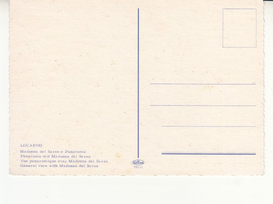 Ansichtskarten: Madonna del Sasso ca. 1960 – Gebraucht aus Bürglen TG von StampGraf 1