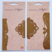 2 x 2 Prägeschablonen Ornamente "Embossing in Style"