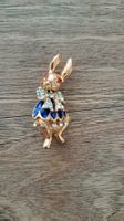 très belle broche lapin dorée
