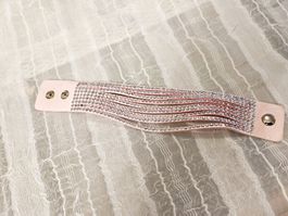 Strass Armband hellrosa