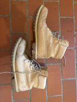 Beige Timberlands