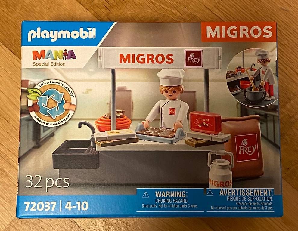 Playmobil Giocattoli: Playmobil Migros Chocolaterie – Nuovo e nell'imballaggio originale da Lausanne venduto da mama124
