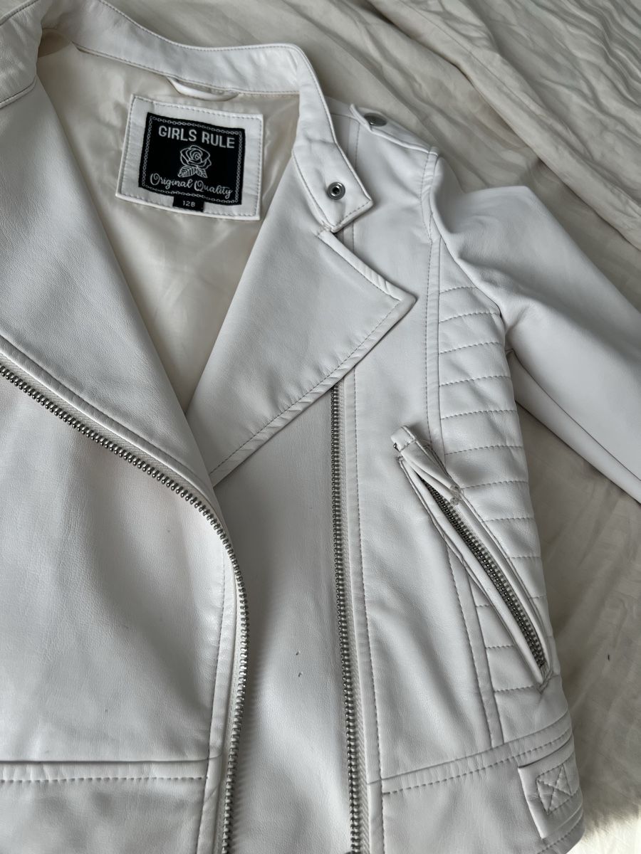 Giacche & Cappotti: Weisse Kunstlederjacke Gr. 128 – Usato da Meggen venduto da mar_7r7m 1
