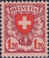 1940, Nr.164y (Glattes Kreidepapier) postfrisch ** Kat: 75.-