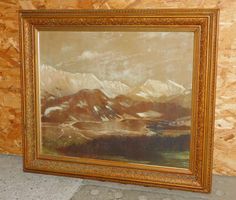 Kunst Gemälde grosses altes Ölgemälde signiert Stuckrahmen