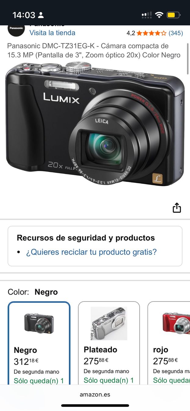 Panasonic Fotocamera: LUMIX PANASONIC DIGITAL KAMERA – Usato da Zürich venduto da ado_6gtq 5