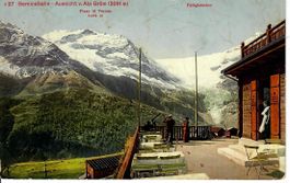 Berninabahn Aussicht von Alp Grüm 1923