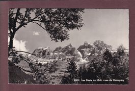 Les DENTS DU MIDI vues de Champéry - 1958