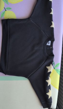 Petit Bateau sweater dark blue with stars like new 81cm