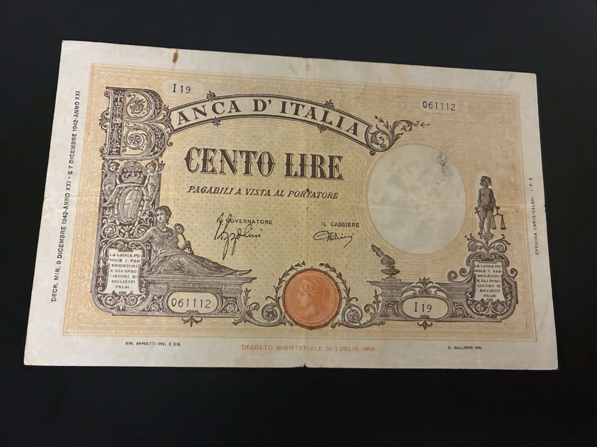 Banconote: 50 Lire 1942  – Usato da Dällikon venduto da Woldbanknoten 1