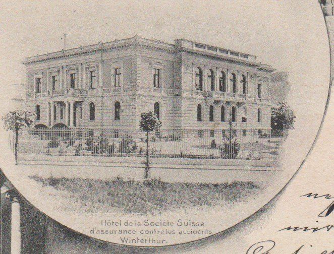 Cartoline postali: Winterthur   :   alte 4-Bild - Ansichtskarte von 1902 – Usato da Vitznau venduto da Ropaku 2