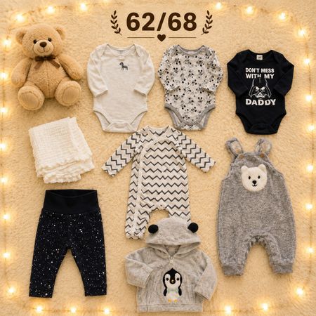 Babykleidung Set 62/68 grau