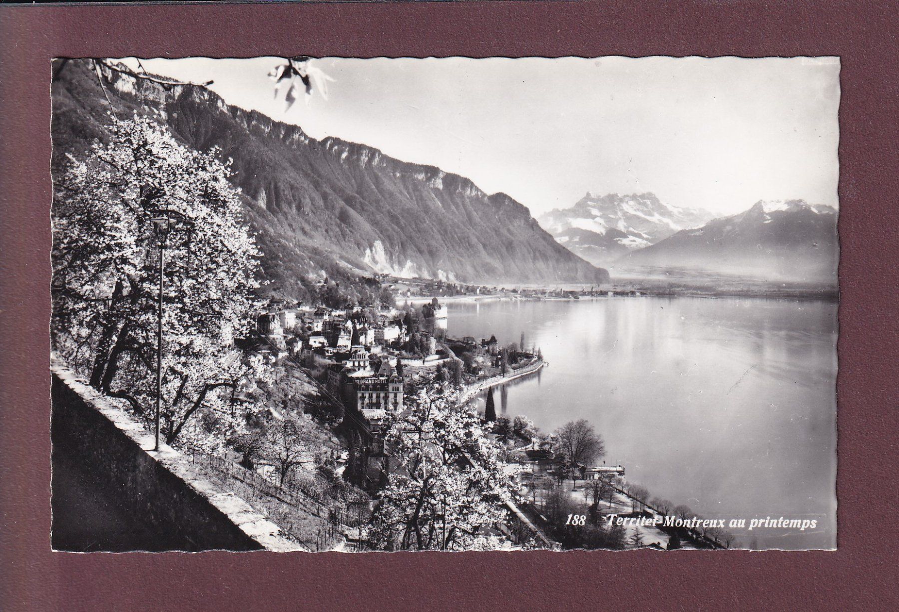 Cartoline postali: TERRITET - MONTREUX au printemps – Usato da Pully venduto da nicecards