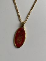 Vintage Epoxidharz Blumen Halskette made in Italy Gold
