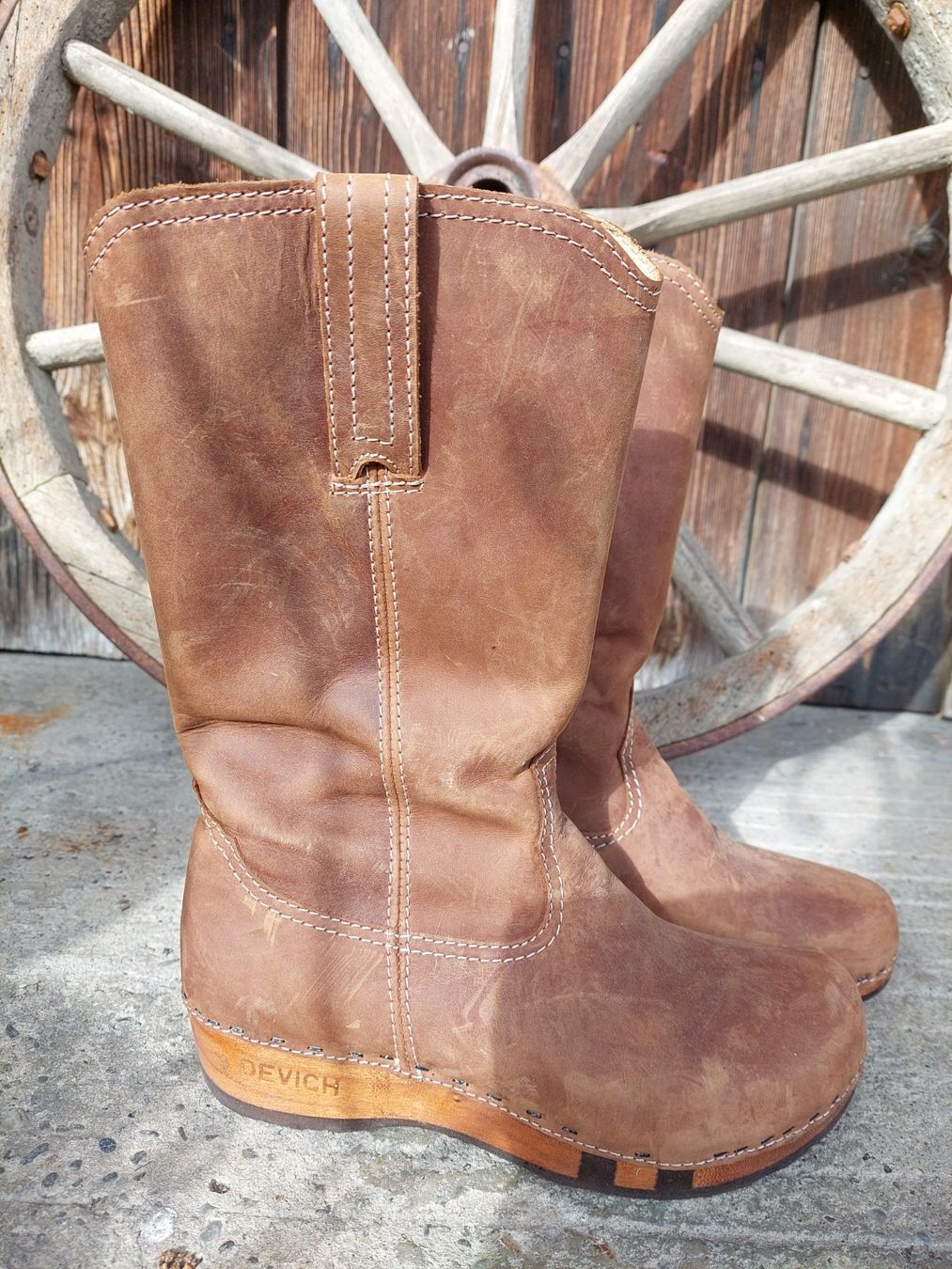 Scarpe da donna: NEUE DEVICH Stiefel mit Holz und Gummisohle Gr.38 – Nuovo (secondo la descrizione) da Leuggern venduto da silbergirl 1