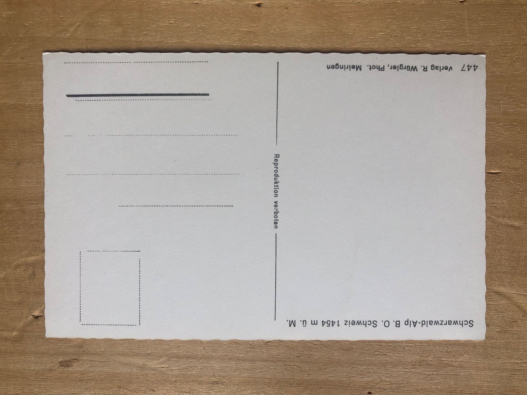Cartoline postali: Schwarzwald-Alp mit Engelhörner – Usato da Neuchâtel venduto da Atahuallpa 1