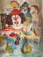 Clown Bild 90 mal 72 cm
