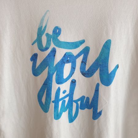 🐸 T-SHIRT "BE YOU TIFUL" ONLY S WEISS TOP ZUSTAND