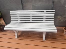 Gartenbank weiss