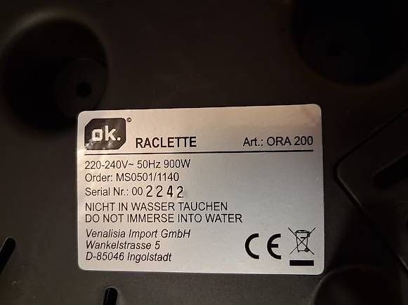 Küchengeräte: RACLETTE OFEN – Gebraucht aus Losone von delfino_2 2