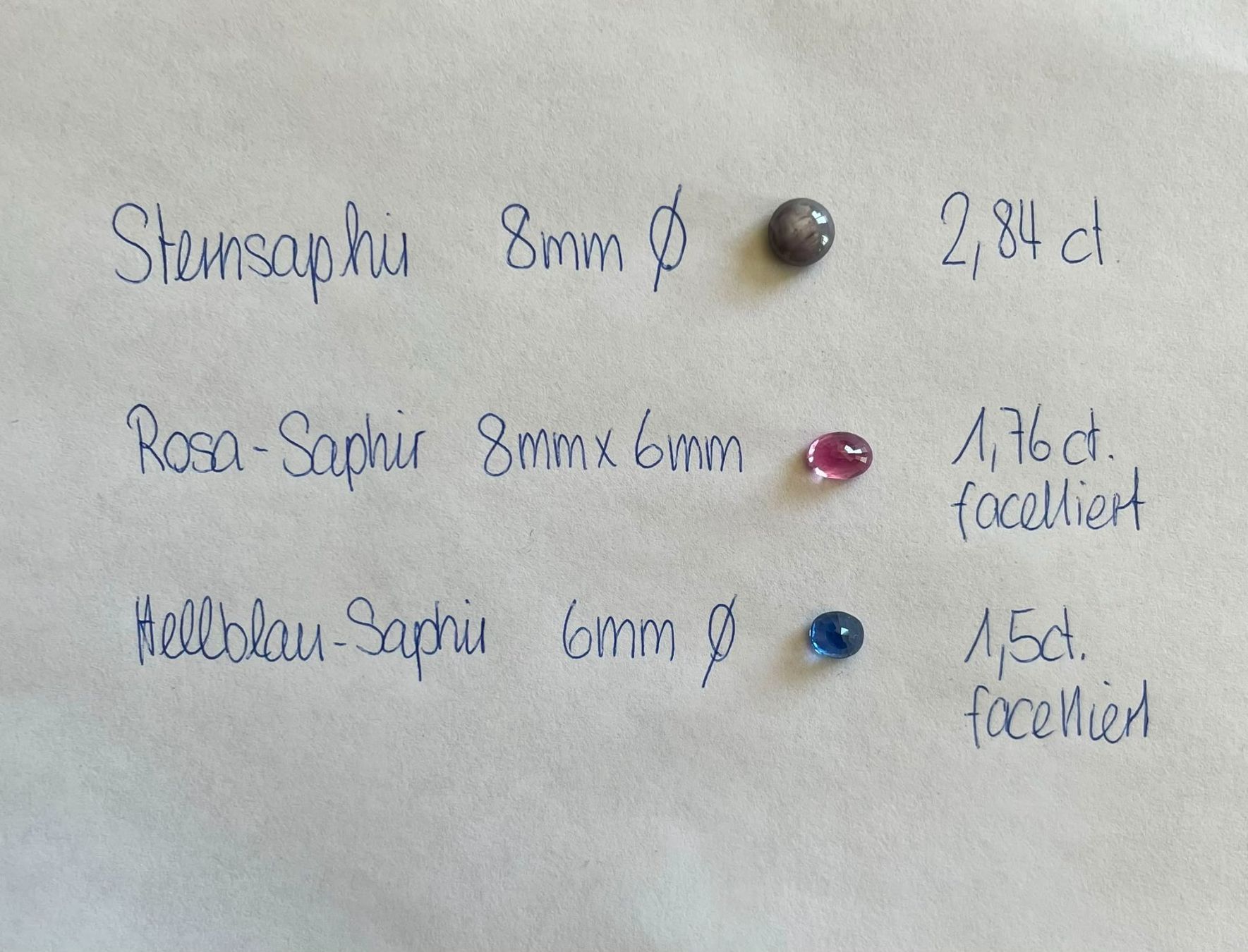 Pietre preziose: Saphire 3 Stk sehr wertvoll – Nuovo (secondo la descrizione) da Bäriswil BE venduto da Simon_Kreativwelt 3