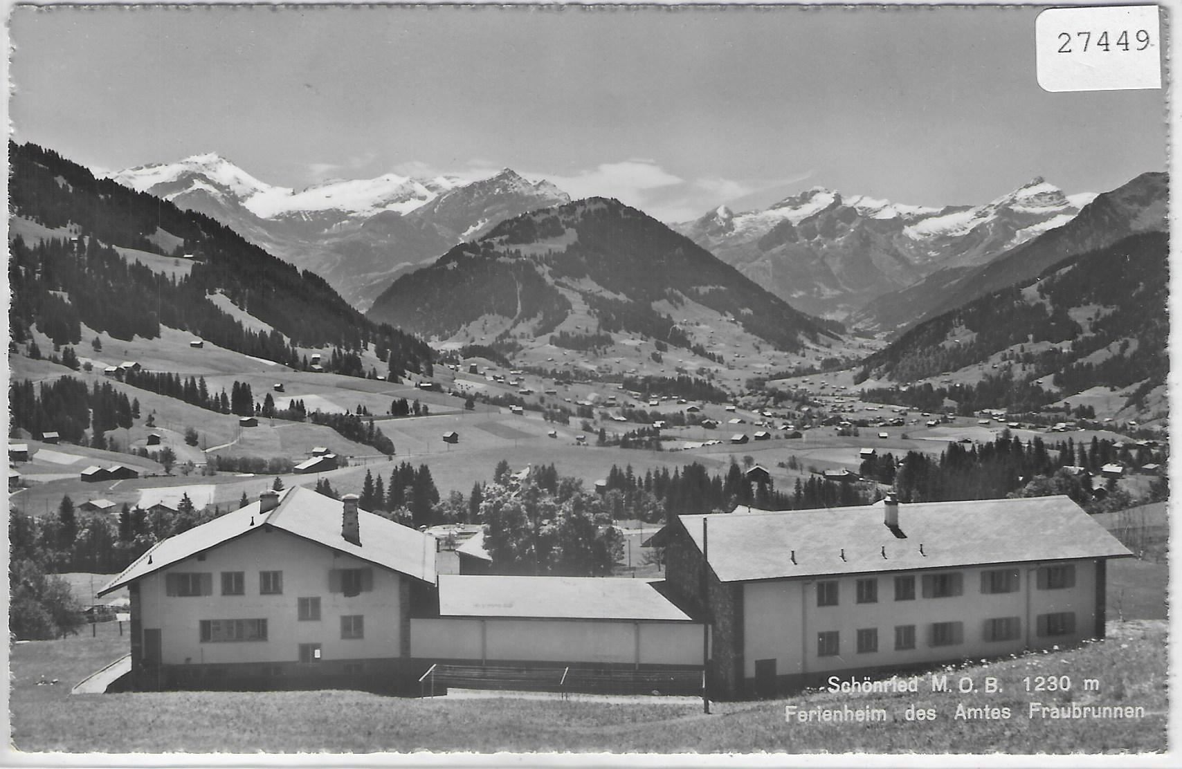 Cartoline postali: Schönried M.O.B. Ferienheim des Amtes – Usato da Ettingen venduto da Kartenplanet