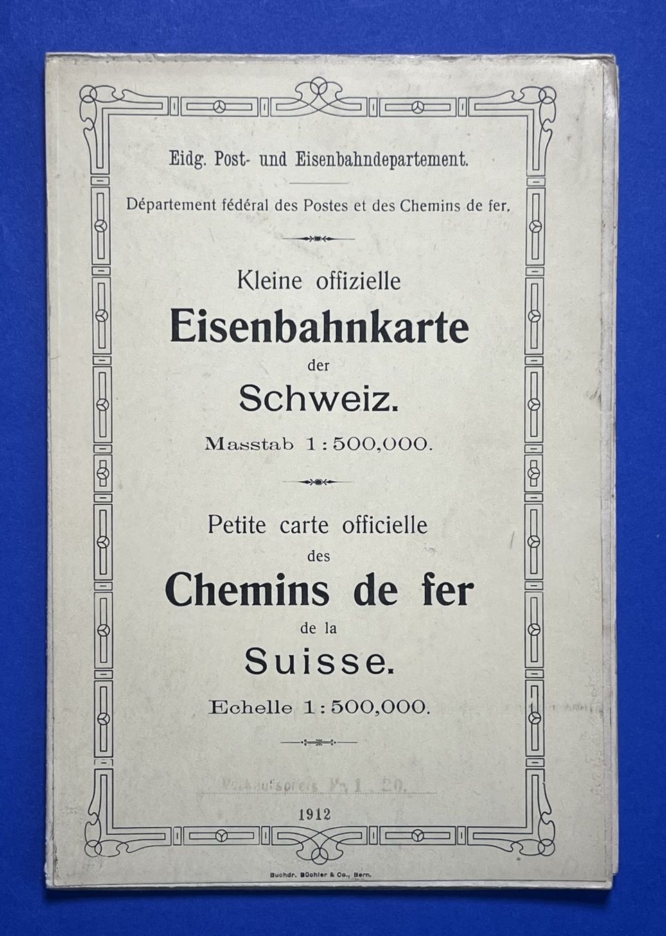 Landkarten & Atlanten: Eisenbahnkarte der Schweiz 1912 – Gebraucht aus Fällanden von huk46