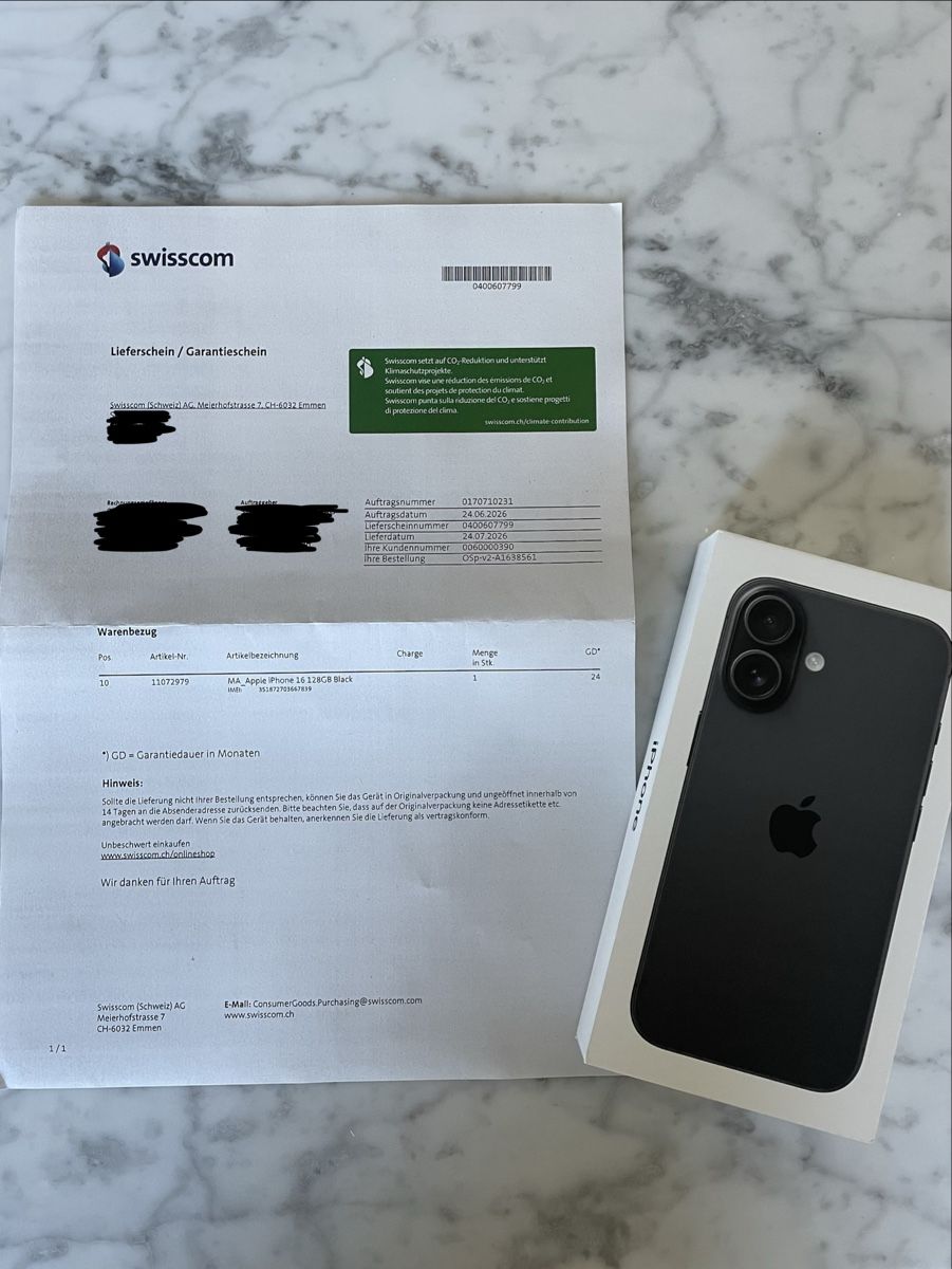Apple Handys / Smartphones: iPhone 16 (128GB) – Neu und originalverpackt aus Stäfa von semiko87