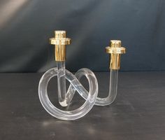 Brezel Kerzenständer ELAINE BSCHEIDER Vintage mid century